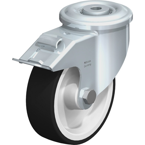 Blickle LKR-POTH 125R-FI Polyurethane Caster, Swivel with Brake, 5" Dia., 770 lbs. (349.266 kg.) Capacity-(Each)