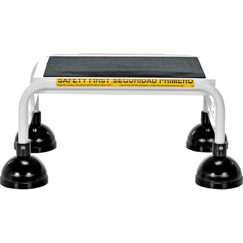 Vestil LAD-1-W Stop-Step Ladders Stop-Step Ladders, 1 Steps, 16" Step Width, 9-9/16" Platform Height, Steel - Each