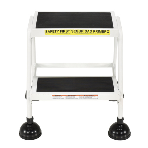 Vestil LAD-2-W Stop-Step Ladders Stop-Step Ladders, 2 Steps, 16" Step Width, 18-9/16" Platform Height, Steel - Each