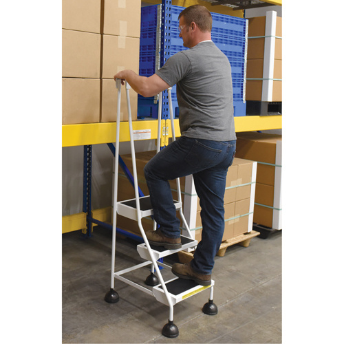 Vestil LAD-3-W Stop-Step Ladders Stop-Step Ladders, 3 Steps, 16" Step Width, 28-11/16" Platform Height, Steel - Each