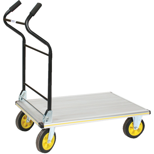 Wesco 270382 Folding Ergo-Handle Platform Truck Folding Ergo-Handle Platform Truck, Aluminum, 660 lbs., 35-1/2" L x 24" W, 41" High - Each