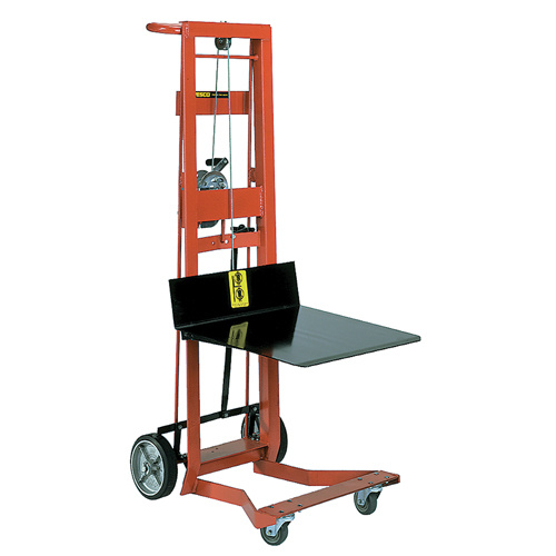 Wesco 260020 Platform Lift Stacker Platform Lift Stacker, Hand Winch Operated, 750 lbs. Capacity, 40" Max Lift - Each