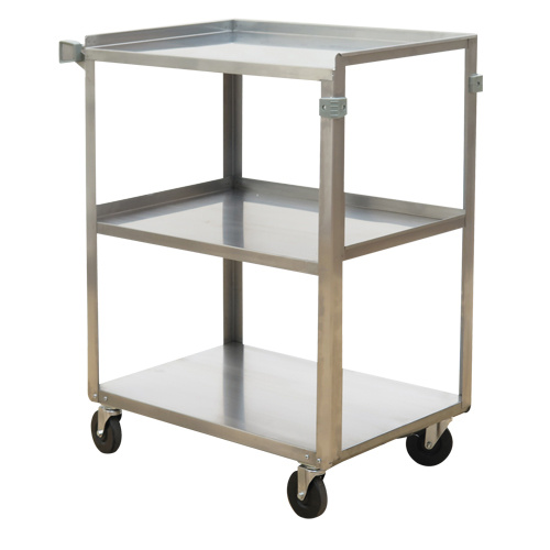 Wesco 260290 Shelf Carts Shelf Carts, 3 Tiers, 15-1/2" W x 32-1/8" H x 24" D, 300 lbs. Capacity - Each