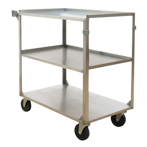 Wesco 260294 Shelf Carts Shelf Carts, 3 Tiers, 21" W x 37-1/4" H x 35-1/8" D, 500 lbs. Capacity - Each