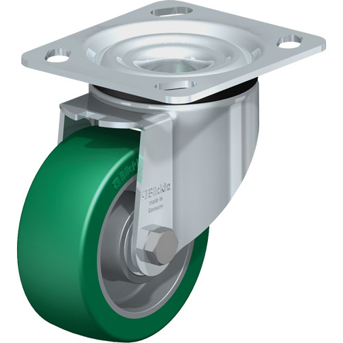 Blickle LK-ALST 100K-14 High-Quality Caster High-Quality Caster, Swivel, 4" (101.6 mm), Polyurethane Elastomer, 660 lbs. (300 kg.) - Each