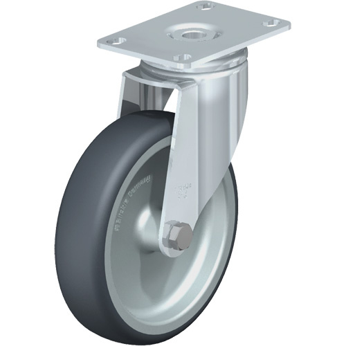 Blickle LKPA-TPA 126G-12 High-Quality Caster High-Quality Caster, Swivel, 5" (127 mm), Thermoplastic Rubber-Elastomer, 265 lbs. (120 kg.) - Each