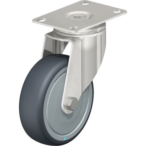 Blickle LKPXA-TPA 101KFD-12 Caster, Swivel, 4" (101.6 mm), Thermoplastic Rubber-Elastomer, 240 lbs. (108 kg.)-(Each)