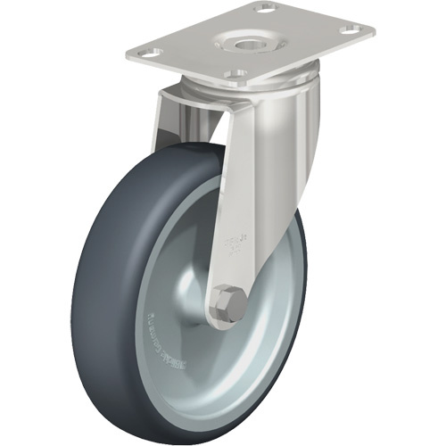 Blickle LKPXA-TPA 126G-12 Caster, Swivel, 5" (127 mm), Thermoplastic Rubber-Elastomer, 265 lbs. (120 kg.)-(Each)