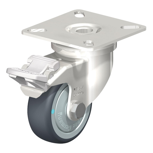 Blickle LPXA-TPA 50KFD-FI Caster Caster, Swivel with Brake, 2" (51 mm), Thermoplastic Rubber-Elastomer, 110 lbs. (50 kg.) - Each