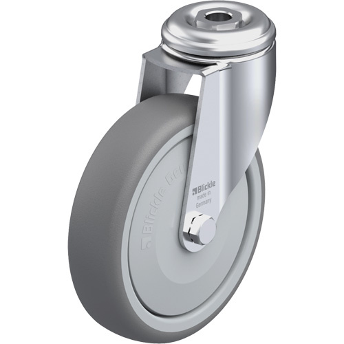 Blickle LKRA-TPA 126KF High-Quality Thermoplastic Elastomer Caster High-Quality Thermoplastic Elastomer Caster, Swivel, 5" (127 mm) Dia., 265 lbs. (120 kg.) Capacity - Each