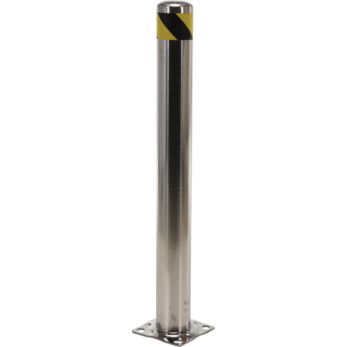 Vestil BOL-SS-42-4.5 Safety Bollard Safety Bollard, Stainless Steel, 42" H x 8" W, Silver - Each