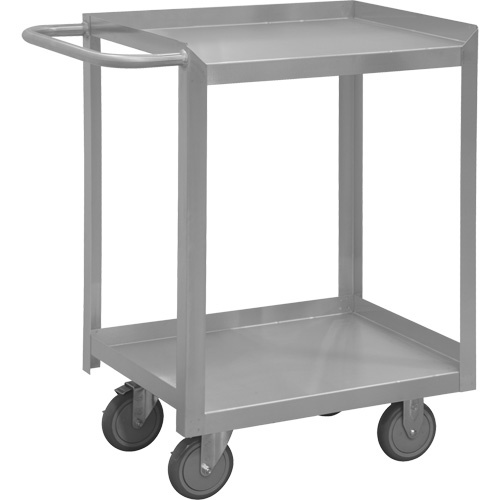 Durham Manufacturing SRSC1624362FLD5PU Industrial Grade Shelf Cart, 2 Tiers, 24-1/8" W x 35" H x 42" D, 1200 lbs. Capacity-(Each)