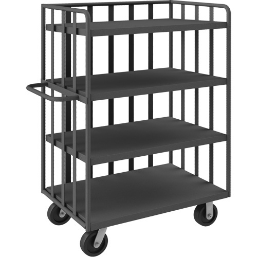 Durham Manufacturing OPT-4830-95 Open Portable Shelf Cart, 4 Tiers, 31-1/8" W x 57-1/2" H x 56-1/8" D, 3600 lbs. Capacity-(Each)