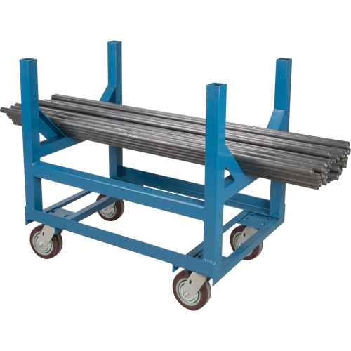 KLETON MP037 Pipe & Bar Cradle Truck, 24" L x 24" W x 34" H, 2500 lbs. Capacity, Polyurethane Wheels-(Each)