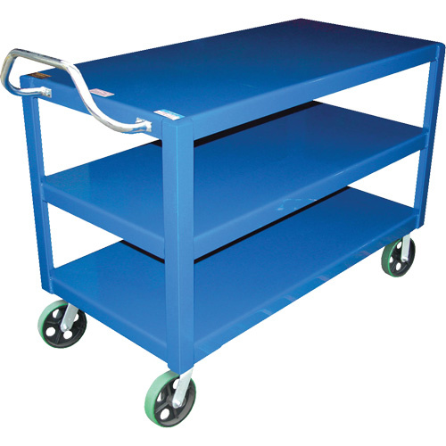 Vestil DH-PH4-2448-3 Ergo-Handle Cart Ergo-Handle Cart, 4000 lbs. Capacity, Steel, 24-1/2" W x 41" H x 54-7/8" D, Lip Down - Each