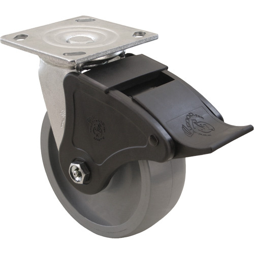 Algood S6569-A38H-UGW-RB Max9™ Caster Max9™ Caster, Swivel, 6" (152.4 mm), Envirothane™ Grey-WOW, 1100 lbs. (498.95 kg.) - Each
