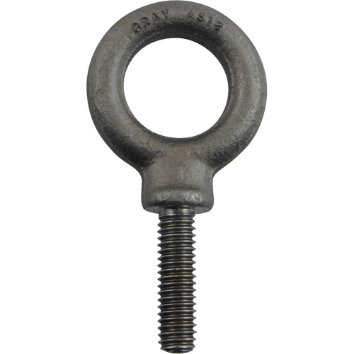 Gray Tools AS12 Alloy Steel Eye Bolt Alloy Steel Eye Bolt, 1" Dia., 1-1/4" L, 1480 lbs. (0.74 tons)/1480 lbs. Capacity - Each