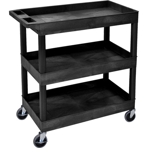 Luxor H. Wilson EC111-B Tub Cart Tub Cart, 3 Tiers, 35-1/4" x 36-1/4" x 18", 300 lbs. Capacity - Each