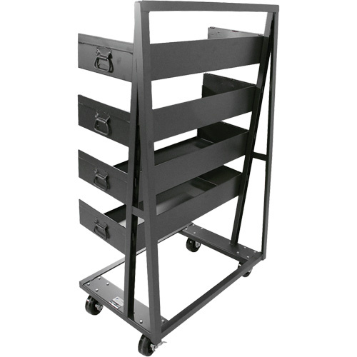 Valleycraft F89069VCGY Single-Sided Heavy Duty A-Frame Cart with 4 Large Trays Single-Sided Heavy Duty A-Frame Cart with 4 Large Trays, 38" x 25" x 63", 2500 lbs. Capacity - Each - Image 5