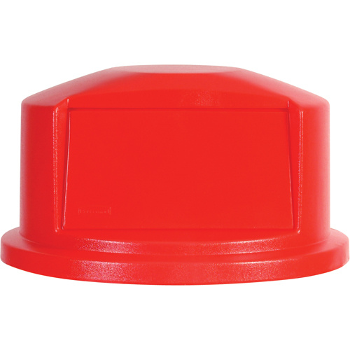 Rubbermaid FG263788RED Round Brute® Tops Round Brute<sup>®</sup> Tops, Dome Lid, Plastic/Polyethylene, Fits Container Size: 22" Dia. - Each
