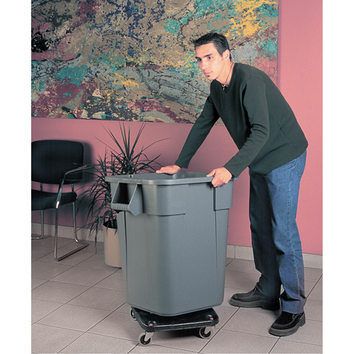 Rubbermaid FG353000BLA Square BRUTE® Dollies Square BRUTE<sup>®</sup> Dollies, Polyethylene, Black - Each