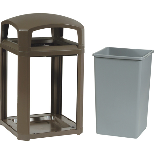 Rubbermaid FG397000SBLE Landmark Series® Classic Container Frame With Rigid Liner Landmark Series<sup>®</sup> Classic Container Frame With Rigid Liner, Galvanized Steel, 35 US gal. - Each
