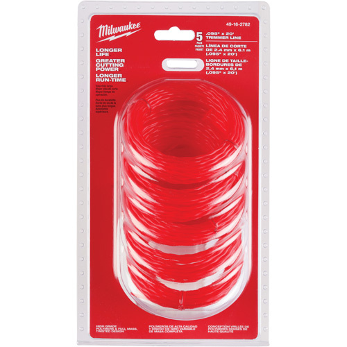 Milwaukee 49-16-2782 0.095" Pre-Cut Trimmer Line-(Pack of 5)