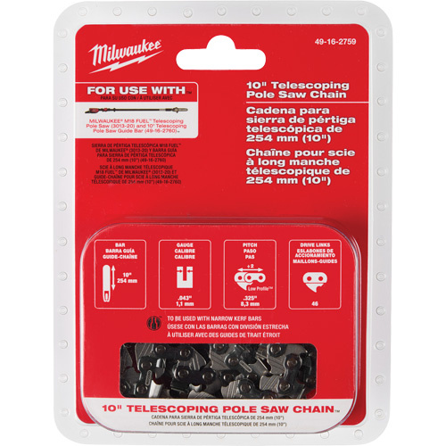 Milwaukee 49-16-2759 10" Telescoping Pole Saw Chain-(Each)