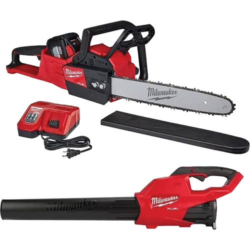 Milwaukee 2727-21HDB Cordless Chainsaw & Blower Kit Cordless Chainsaw & Blower Kit, 16", Battery Powered, 18 V - Each