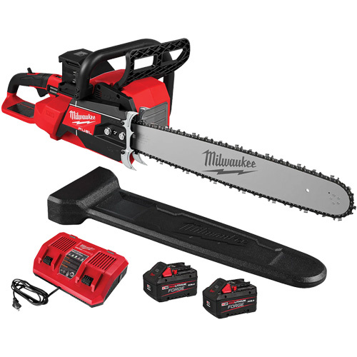 Milwaukee 2827-22 Fuel™ 20"" Dual Battery Chainsaw Kit Fuel™ 20" Dual Battery Chainsaw Kit, Battery Powered, 5.8 HP - Each