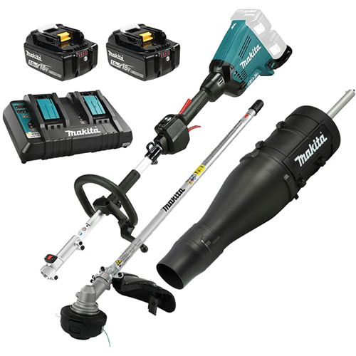 Makita DUX60PTM5X LXT 5.0 Ah Brushless Split Shaft Power Unit Kit with EM405MP Line Trimmer LXT 5.0 Ah Brushless Split Shaft Power Unit Kit with EM405MP Line Trimmer, Battery Powered, 36 V