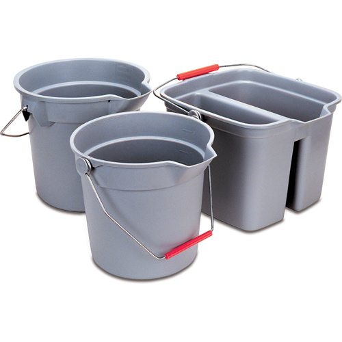 Rubbermaid FG261400GRAY Brute® Bucket Brute<sup>®</sup> Bucket, 3.5 US Gal. (14 qt.) Capacity, Grey - Each