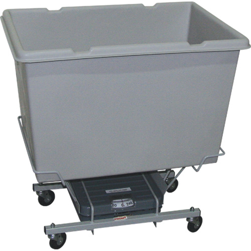 Techstar Plastics Inc 350SC GREY Scale Carts Scale Carts, Polyethylene, 33" L x 23" W x 33" H, 7 cu. ft. Volume, 250 lbs. Capacity - Each