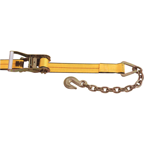 Kinedyne 513039 Ratchet Straps Ratchet Straps, Chain Anchor, 2" W x 30' L, 3335 lbs. (1513 kg) Working Load Limit - Each
