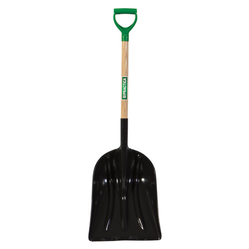 Practica TPG12D Grain & Coal Scoop Shovel Grain & Coal Scoop Shovel, Wood, Polypropylene Blade, D-Grip Handle, 30-1/4" Length - Each