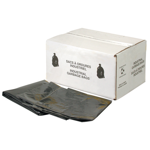 Alpha Poly B3038X4 Heavy-Duty Garbage Bags, 2X Strong, 30" W x 38" L, 2.2 mils, Black-(Case of 100)