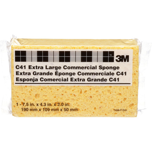 3M H-C41-7.5X4.4X2-1/ Commercial Size Sponge Commercial Size Sponge, Cellulose, 4-1/2" W x 7-1/2" L - Each