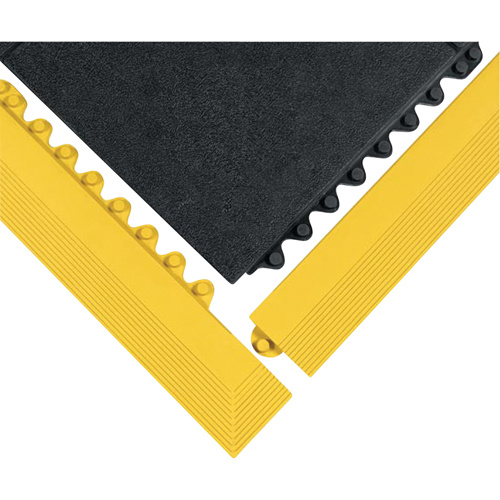 Wearwell 570.58X3X3GRBK 24/Seven® Matting 24/Seven<sup>®</sup> Matting, Rubber, 3' W x 3' L, 5/8" Thick, Black - Each