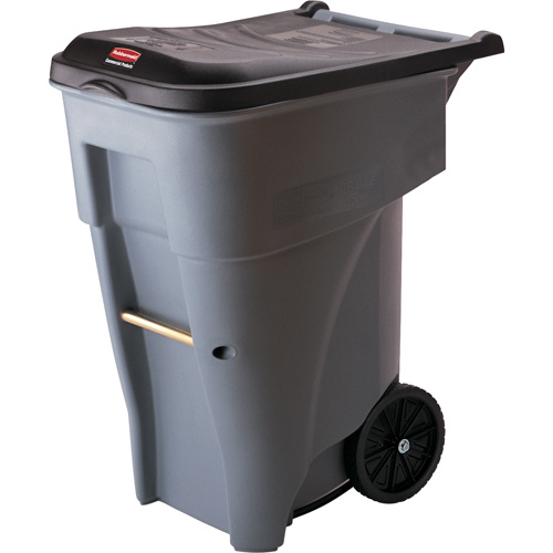 Rubbermaid FG9W2100GRAY Brute® Roll Out Containers Brute<sup>®</sup> Roll Out Containers, Polyethylene, 65 US gal. - Each