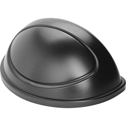 Rubbermaid FG362000BLA Untouchable® Containers Untouchable<sup>®</sup> Containers, Half Round Lid, Plastic/Polyethylene, Fits Container Size: 21-5/16" x 21-1/3" - Each