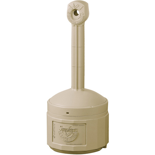 Justrite 26806B Smoker’s Cease-Fire® Cigarette Butt Receptacle Smoker’s Cease-Fire<sup>®</sup> Cigarette Butt Receptacle, Free-Standing, Plastic, 1 US gal. Capacity, 30" Height - Each