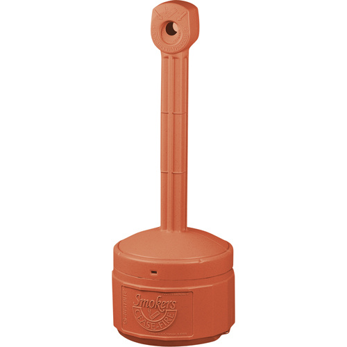 Justrite 26806T Smoker’s Cease-Fire® Cigarette Butt Receptacle Smoker’s Cease-Fire<sup>®</sup> Cigarette Butt Receptacle, Free-Standing, Plastic, 1 US gal. Capacity, 30" Height - Each