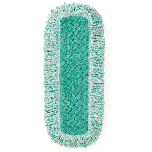 Rubbermaid FGQ41800GR00 Hygen™ Dust Pads with Fringe Hygen™ Dust Pads with Fringe, Hook and Loop Style, Microfibre, 18" L x 6" W - Each