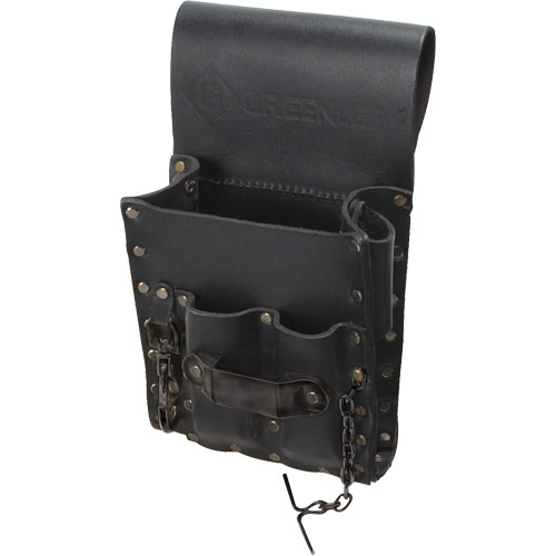 Greenlee 0258-13 Tool Belt Pouch Tool Belt Pouch, Multiple Tool Holder, Leather, 5 Pockets - Each