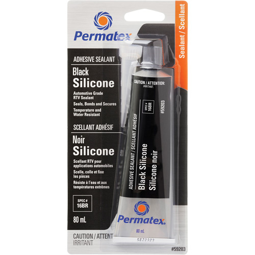 Permatex 59203 RTV Adhesive Sealant RTV Adhesive Sealant, 80 ml, Tube, Black - Each