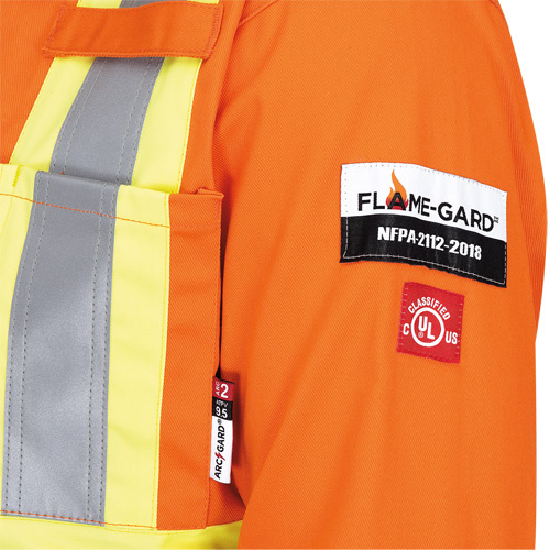 Pioneer 5555 High Visibility FR Rated & Arc Rated Safety Coveralls  (Each)-Click on options for variations & Details.