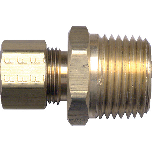Fairview Fittings 68-3A Male Pipe Connector, 3/16" x 1/8" Dia, Brass-(Each)