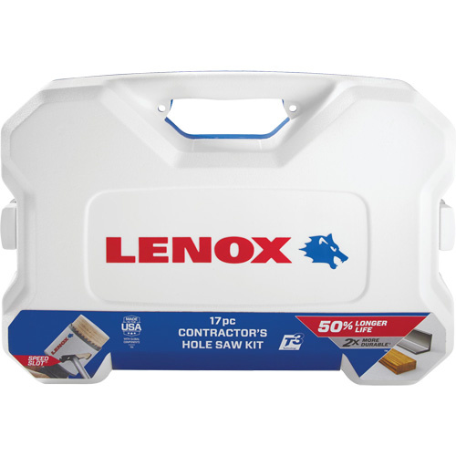 Lenox 308201200G Contractor's Speed Slot® Hole Saw Kit Contractor's Speed Slot<sup>®</sup> Hole Saw Kit, 17 Pieces - Each