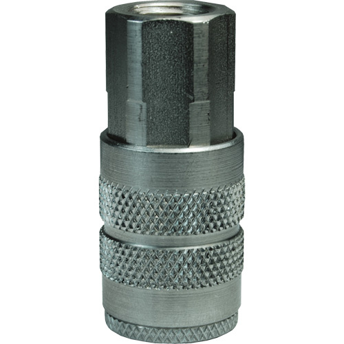 Dixon Group 4FF4 F-Series Pneumatic Manual Coupler, Steel, 1/2", Female NPTF, 500 psi-(Each)