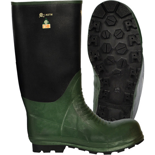 Viking  VW8-3-8  Journeyman<sup>?</sup> Boots, Rubber, Steel Toe, Size 8, Puncture Resistant Sole - Pair